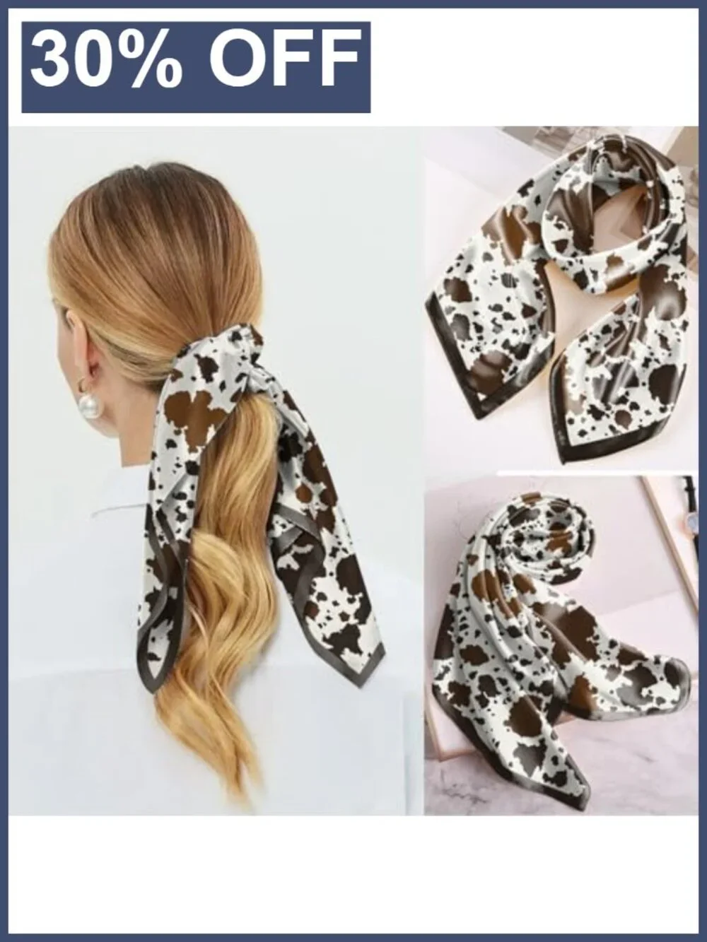 Silk Feeling Satin Square Scarf 27.5in Hair Wrap Headwear